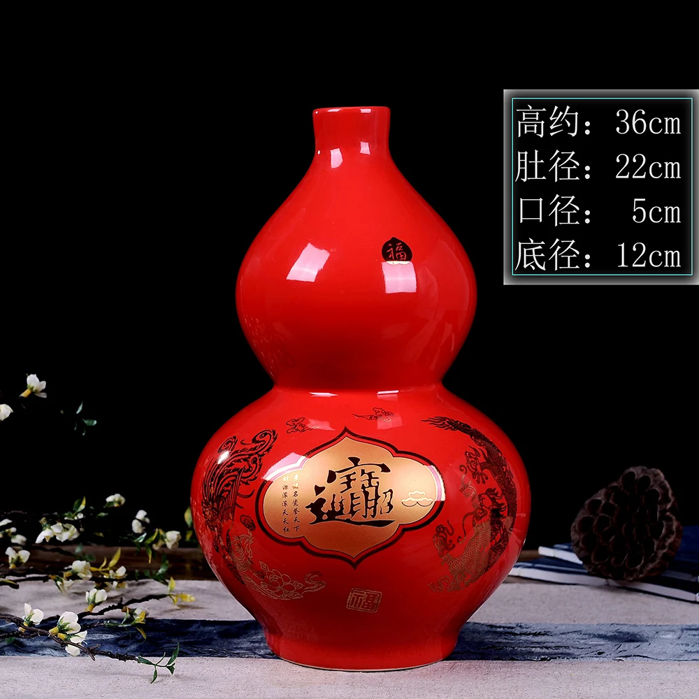 HX-CZ02-01 Цзиндэчжэнь керамическая ваза украшение фарфоровая бутылка традиционное ремесло ручной работы удача везучий бутылка современный дом лучший античный 10 - Цвет: HX-CZ02-01