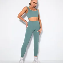 Conjunto sem costura feminino para ioga, conjuntos esportivos com 3 estilos, top curto sexy + calça legging de cintura alta, roupa de treino fitness para ioga e academia