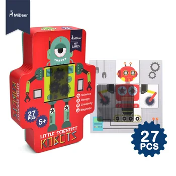 

MiDeer Amazing Science Dream Factory Grating Robot Magnetic Big Puzzles Learning Educational STEM Toys Gift for Children 3 Years