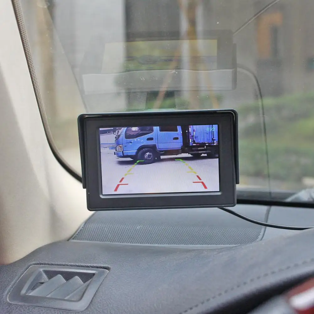 DIYSECUR беспроводной 4," ЖК-дисплей заднего вида автомобильный монитор+ Водонепроницаемый светодиодный Цвет ночного видения обратная видеокамера заднего вида