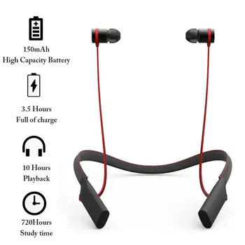 

Bluetooth 5.0 Wireless Sports Headset Earphone Magnetic Active Noise Cancelling Headphone With Mic For Running Workout Travel