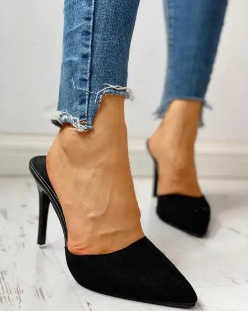

Women Shoes New Fashion Casual Point Toe Buckle Strap Square Heel Med Female Sexy Party High Heels White Pumps Square Heels