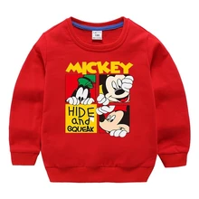 Свитер с Микки Маусом; зимняя одежда для маленьких девочек; свитер для мальчиков и девочек; коллекция года; Сезон Зима; Лидер продаж; фирменный дизайн; Детские теплые свитера с длинными рукавами с Микки Маусом