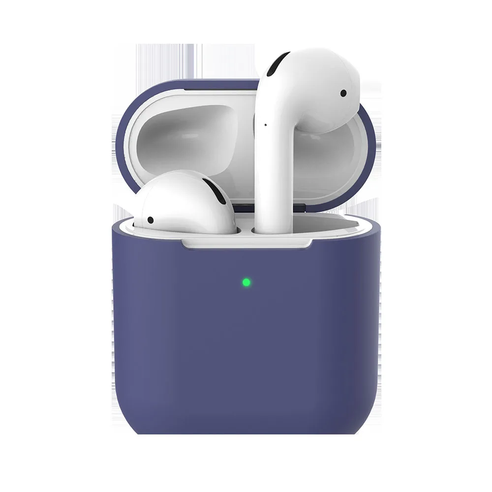 Чехол для наушников Apple AirPods 2 силиконовый чехол беспроводной Bluetooth наушники Air Pods Чехол защитный для AirPod Silm чехол - Цвет: zhanlanTC2dai