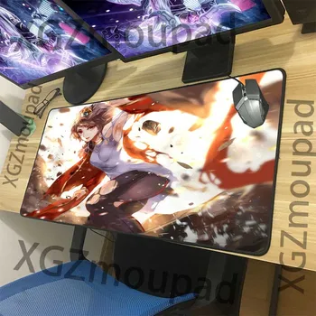 

XGZ Anime Cute Loli Custom Large Gaming Mouse Pad Precision Black Lock Edge Computer Keyboard Mat Non-slip for Lol Csgo Gamer
