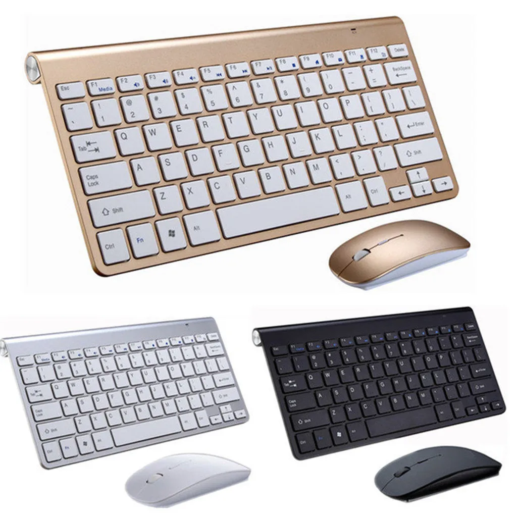 Бизнес 2,4 ГГц Беспроводная мышь клавиатура мышь набор 78 клавиш 12 мультимедийных клавиш ультра тонкая беспроводная мышь и клавиатура комбо комплект