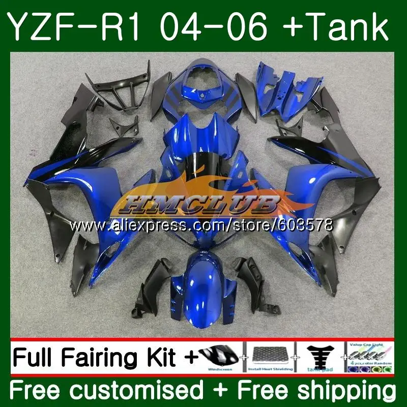 Средства ухода за кожей для YAMAHA YZF R 1 YZF 1000 YZF-R1 2004 2005 2006 синий 55CL. 14 YZF1000 YZF R1 YZF-1000 YZFR1 04 05 06 ABS обтекатель - Цвет: No. 1
