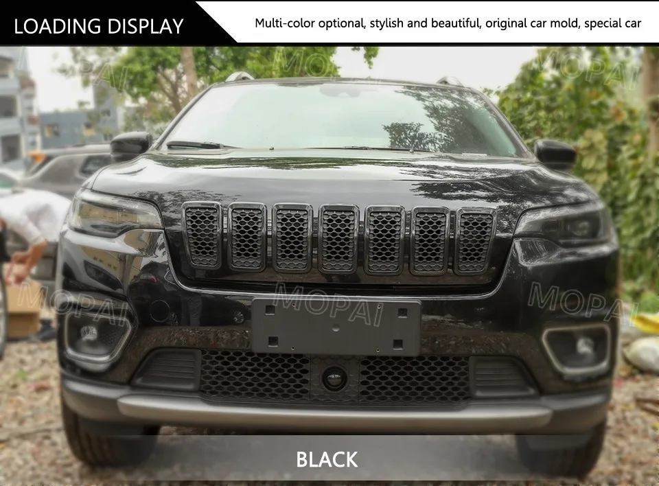MOPAI гоночные грили для Jeep Cherokee+ Автомобильная передняя решетка, декоративные наклейки для Jeep Cherokee+ автомобильные аксессуары