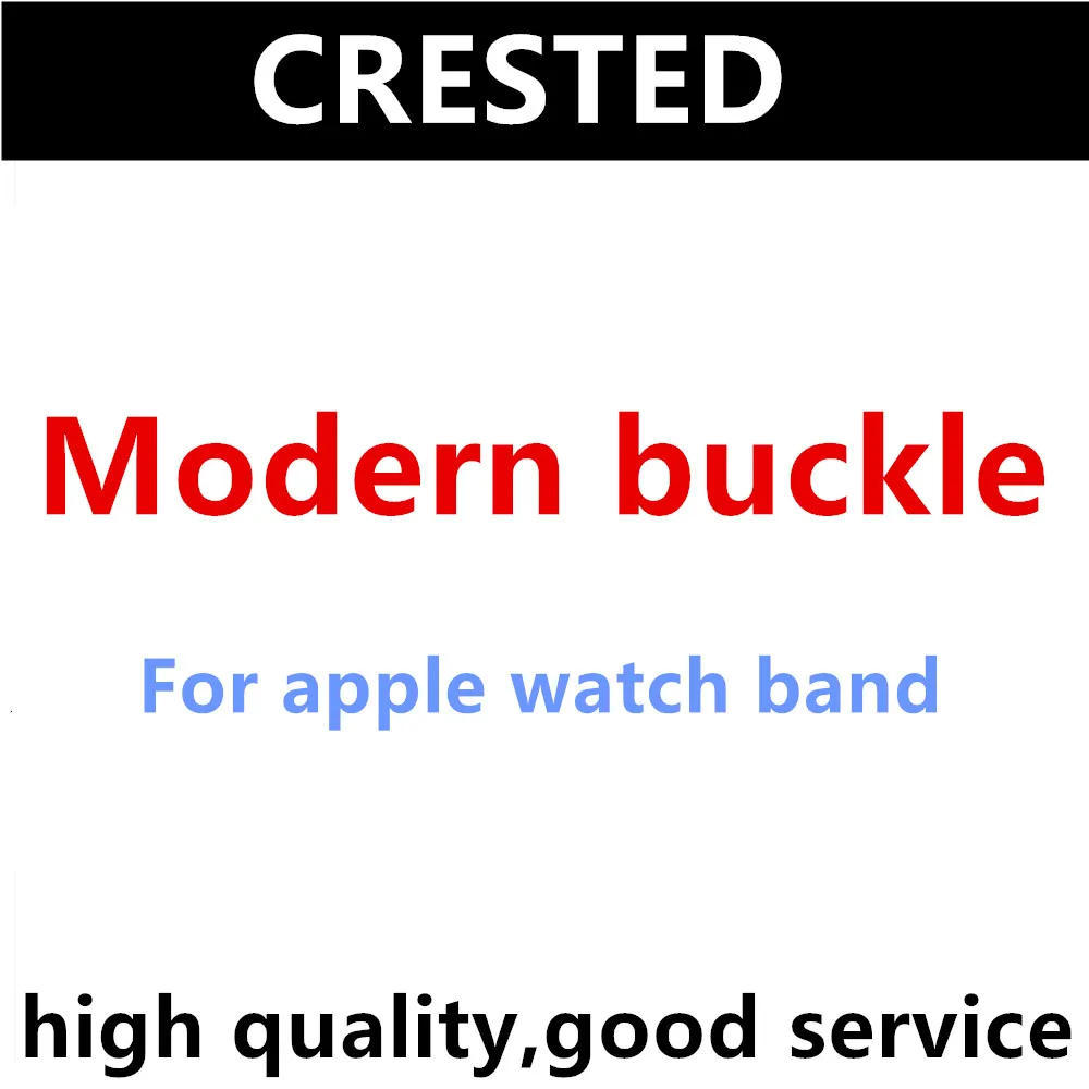 CRESTED, современный ремешок с пряжкой для Apple Watch 5, 4, 3, iwatch, ремешок 42 мм/38 мм, 44 мм/40 мм, кожаный браслет, аксессуары для часов