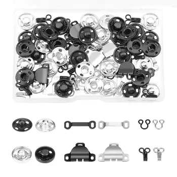 

50 Pairs 3 Styles 2 Colors Skirt Hooks and Eyes Sewing Hook Eye Closures Trousers Skirt Dress Bra Sewing DIY