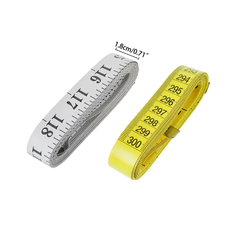 300cm/120" Flat Tape Measure For Tailor Sewing Cloth Soft Body Measuring Ruler