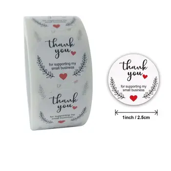 

Thank You For supporting my small Business Stickers 500pc 1'' Paper Thank you stickers for Envelope Package Seal Label Stickers