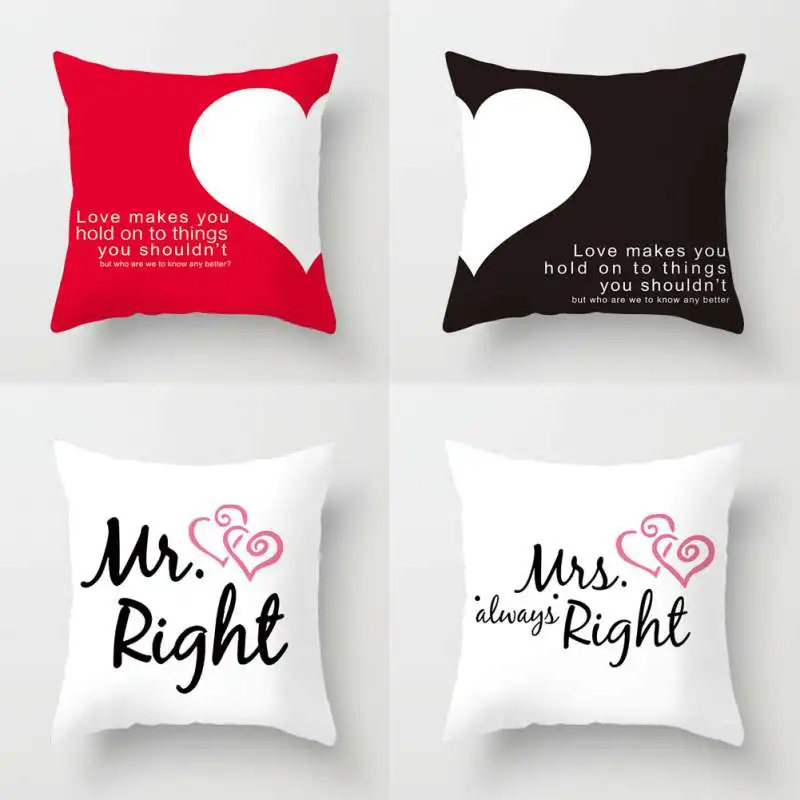 

1 Pcs/lot Peach-skin Velvet Printed (single side) Pillow Caes (not Containing Pillow), Simple Wedding Pillow Cover