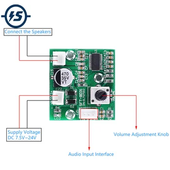

Mini High-Power Mono Audio Power Amplifier Board 60W 12V 24V HIFI Digital Amplifier Module