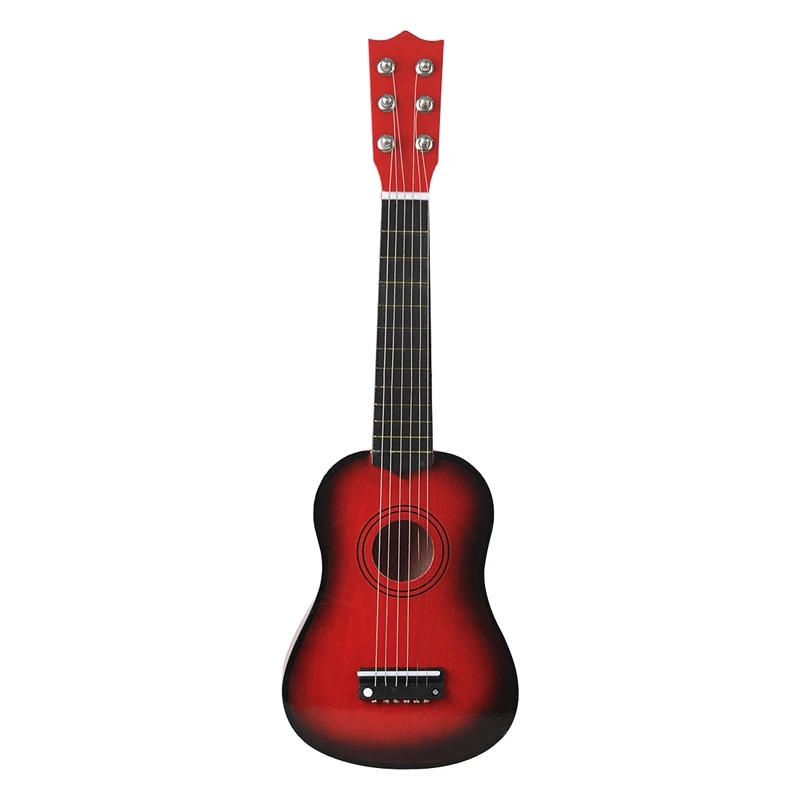 

21 Inch 6 Strings Small Mini Guitar Basswood Guitar with Pick Strings Musical Instruments Toy for Children Kids Gift