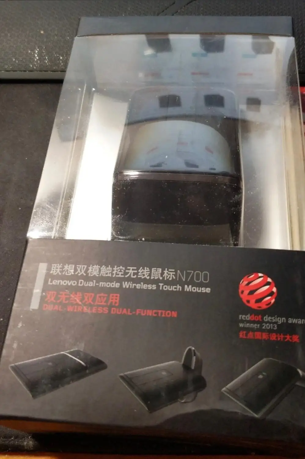 New With Retail Box Lenovo N700 Bluetooth 4,0 лазерные мыши, беспроводная сенсорная мышь PPT Presenter с двойным режимом Для iMac Surface Macbook pro WIN8 WIN10 XPS hp - Цвет: New With Retail Box