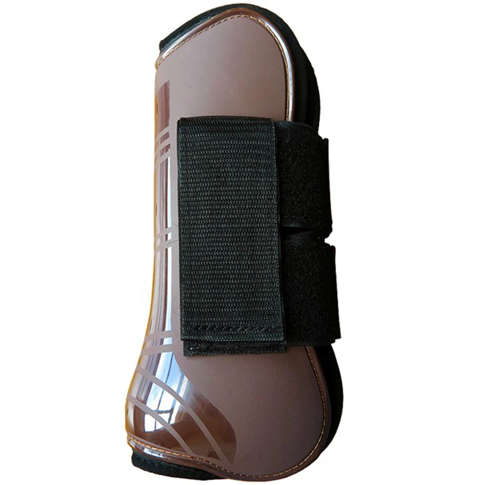

4Pcs Horse Tendon Boot Leg Guard PU Shell Shock Absorbing Protective Gear Jumping Adjustable Riding Running Equestrian Equipment
