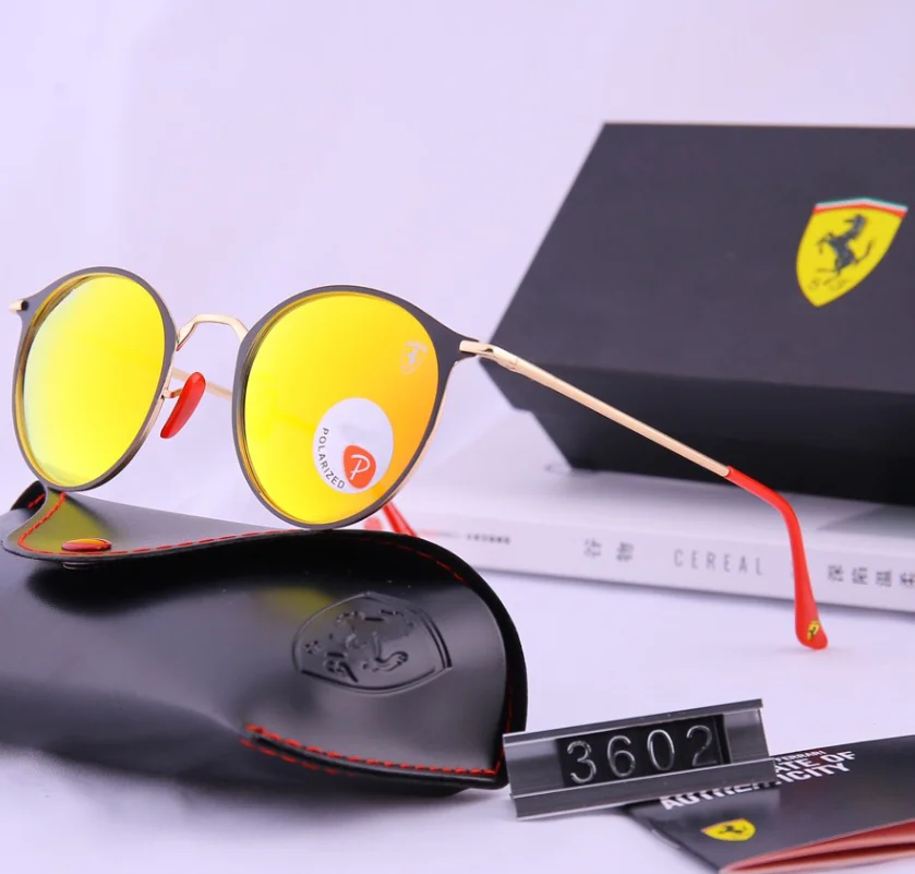 

Scuderia Ferrar Spring Summer fashion Men Sunglasses Classic Pilot Sun Glasses Fishing Driving 6 Colors Goggles Couple Watches