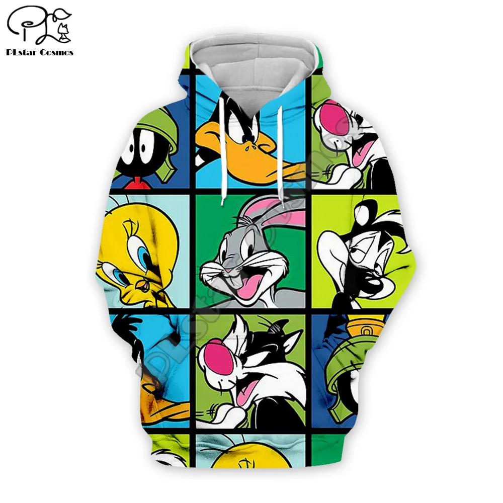 

PLstar Cosmos Bugs Bunny colorful cartoon tracksuit Drop shipping Harajuku 3DPrint Hoodie/Sweatshirt/Jacket/shirts Men/Women s-7