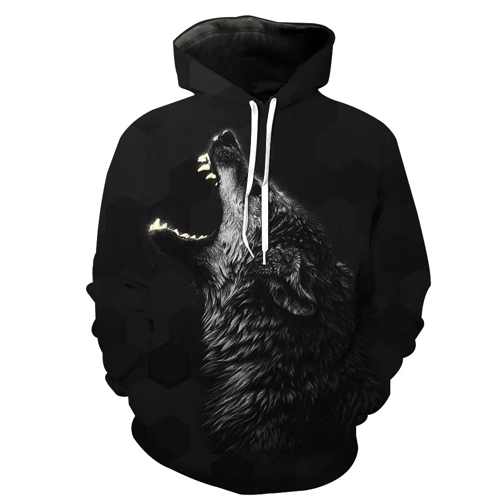 Cute Dog Printed Cover with Hat Pocket Men's Tide Cover and Men's Tide Cover Men's Sweatshirts Printing Blouse hoodies - Цвет: CAMEL