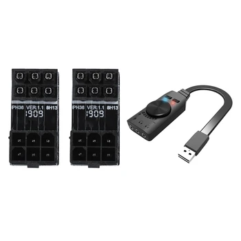 

Atx 6Pin Female to 6Pin Male 180 Degree Angled Power Adapter for Desktops Ie Card & 7.1CH USB External Sound Card