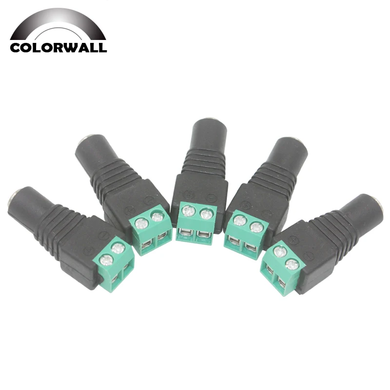 10pcs 2.1 x 5.5mm DC Power Female Plug Jack Adapter Connector for CCTV Cameras DVR Single Color LED Strip Light | Обустройство дома