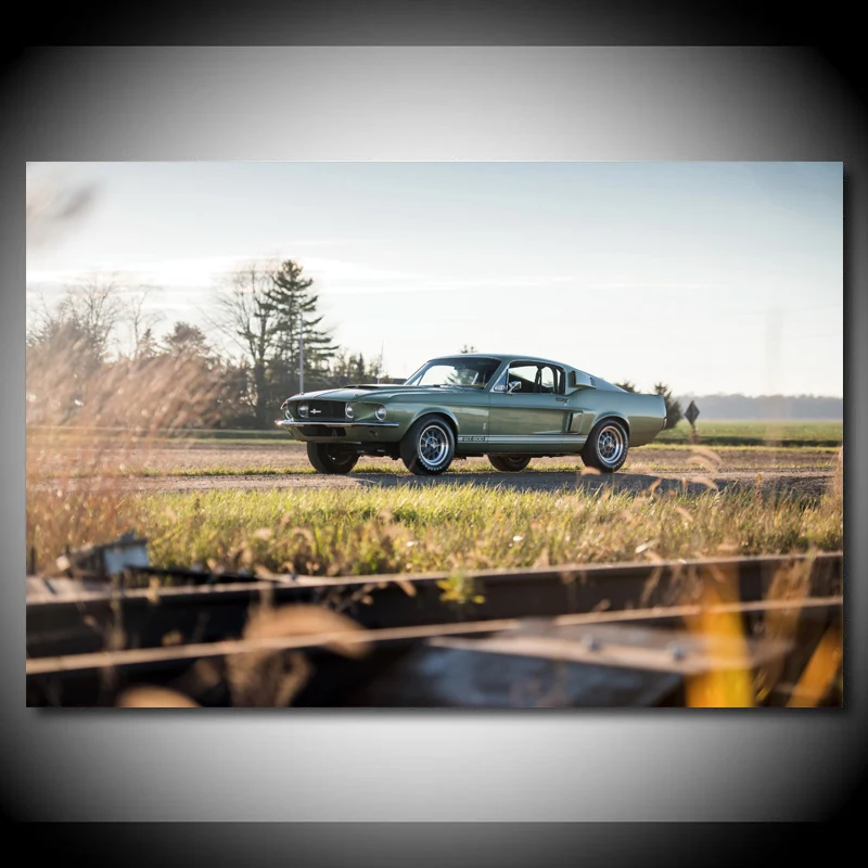 Обои Shelby GT500 Muscle Ford Mustang с классическими автомобилями печатные картины на холсте