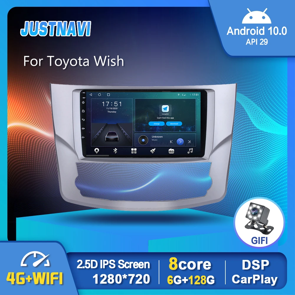 Автомобильный радиоприемник JUSTNAVI QT5 Android 10 0 для Toyota Avalon 2012 мультимедийный