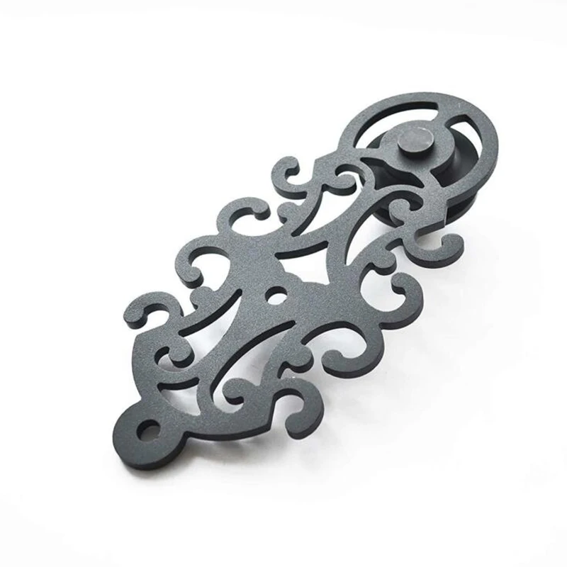 

Household Sliding Tracks Barn Wood Door Interior Hardware Home Decoration Easy To Install 2 Pcs