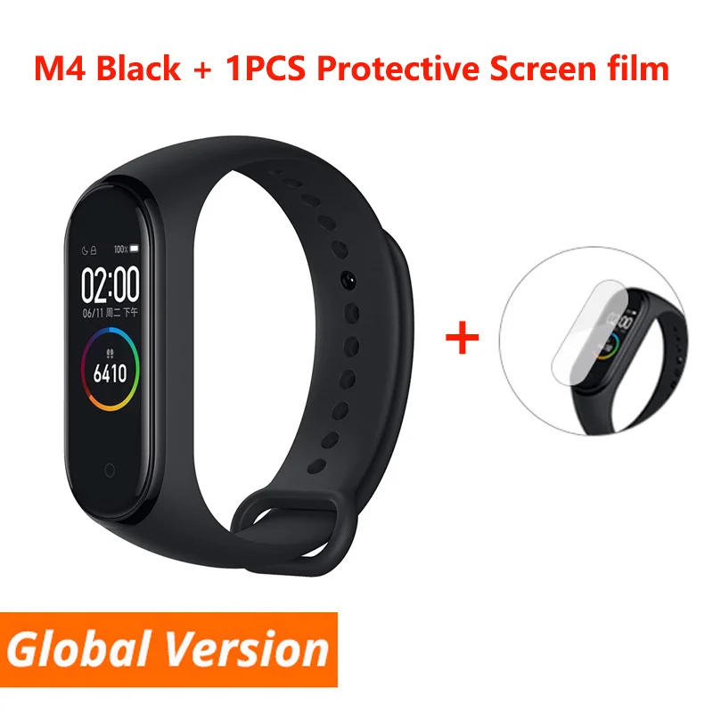Black RGLM M4 Smartband фитнес-трекер умный Браслет кровяное давление монитор сердечного ритма водонепроницаемый fpr смарт-браслет M4 браслет - Цвет: Black