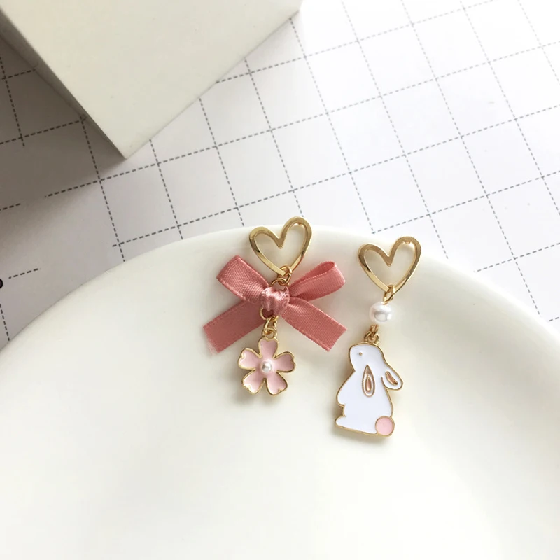 Kawaii Rabbit Cherry Blossom Earrings - Limited Edition