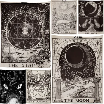 

Astrology Tapestry Wall Hanging Meditation Tarot Tapestry Dream Catcher Moroccan Decor Tarot Tapiz De Pared Wall Decor BA6