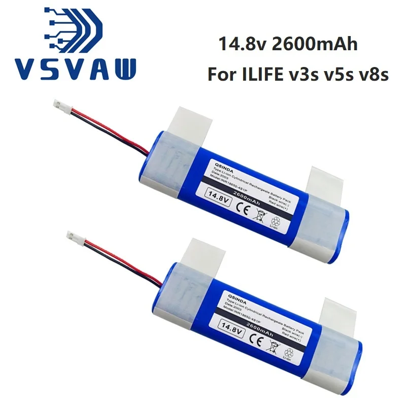1/2/3 шт. перезаряжаемые батареи для ILIFE V3s V5s V8s DF45 DF43 V3 X3 V50 V55 V5Lpro 14 8 в 2600 мАч | Бытовая
