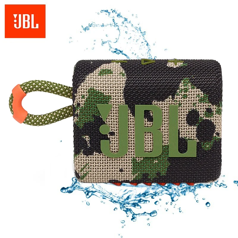 JBL-altavoz GO3 inalámbrico con Bluetooth 5,1, GO 3 dispositivo portátil resistente al agua, para exteriores, deportivo, con sonido de graves, 5 horas de batería
