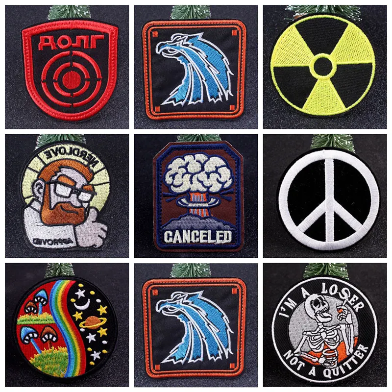 Parches de radiación para plantas de energía Nuclear, bricolaje, para ropa, acechador, partes, pingüinos, Loners, energía atómica, Chernóbyl, parche a rayas