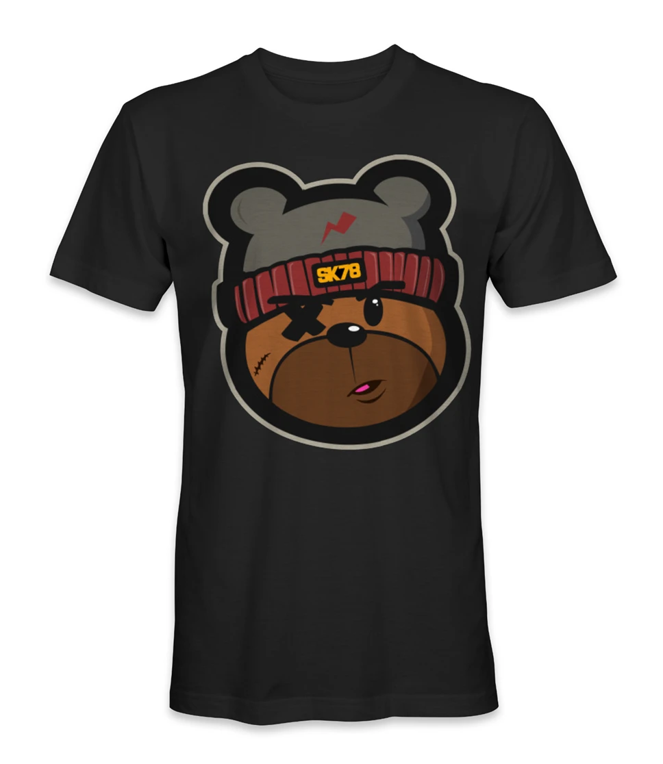 Свежий медведь с шапочкой футболка M Xl 2Xl 15Xl новый модный дизайн для мужчин и