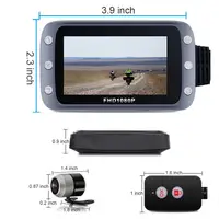 תואר זווית אופנוע מקליט, אופנועים HD 1080 מסך נהיגה מקליט תמיכה GPS ו- WIFI, 140 תואר Wide הקלטה Loop זווית עבור Ou (3)