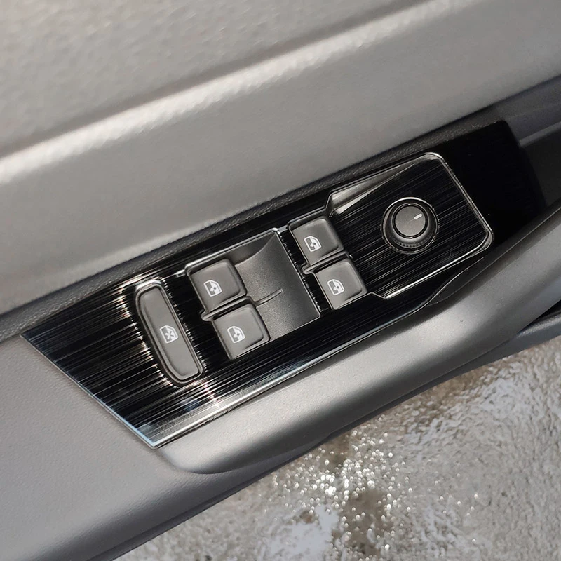 Автомобильный Стайлинг ABS панель крышка Блестки для Volkswagen Polo Virtus MK6 AW-Н. В. Двери окна переключатель лифт панель крышка наклейка