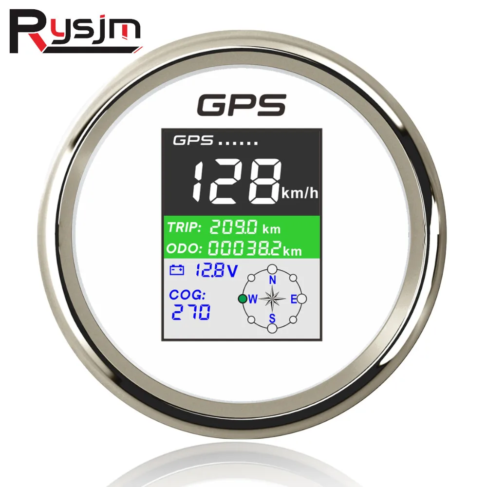 Waterproof Tft Screen Odometer 85mm Gps Speedometer Adjustable Trip Odo