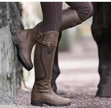 Fashion Women Knee High Boots Bandage Gladiator Shoes Thigh High Combat
Low Heel Flat Botas Mujer Invierno D324