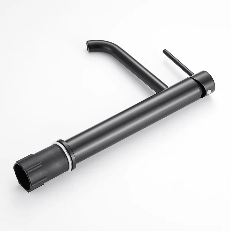 High Bathroom Basin Faucet White/Black/Brushed Taps Wash Hand Face Single Lever Mixer Washbasin Faucets with Hose HOTBEST