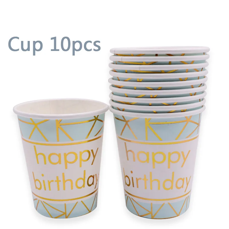 Cup10pcs11 Лимонно-желтая одноразовая бумажная посуда украшения на день рождения для свадебного первого причастия вечерние принадлежности - Цвет: Cup10pcs11