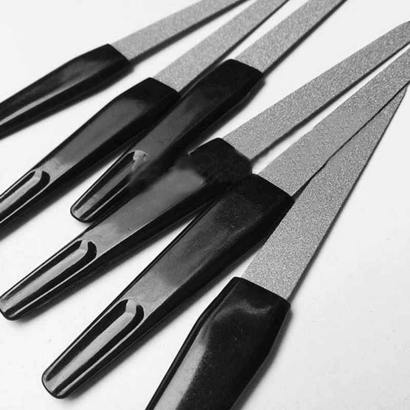 Двухсторонняя пилка для ногтей Abs+ сталь пескоструйная полировка профессиональный маникюр