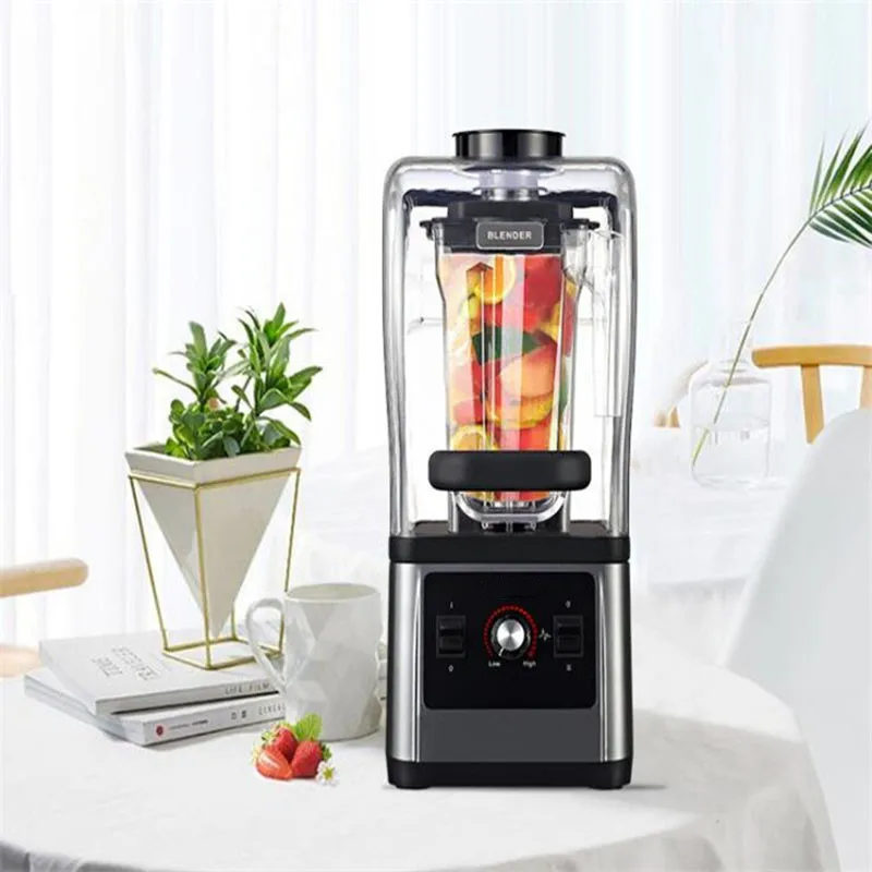 1600W Ice Blender Smoothie Maker Speeds Food Mixers Ice Crusher Juicer Fruit Food Processor Low Noise 3 Gear for Commercial Home