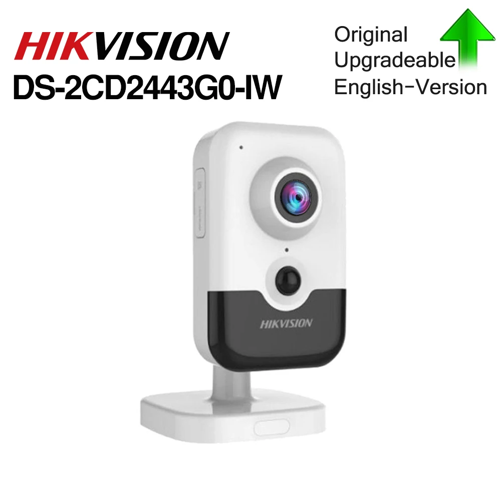 Hikvision оригинальная DS-2CD2443G0-IW Wi-Fi камера видеонаблюдения 4MP ИК фиксированный куб Беспроводная ip-камера двухсторонняя аудио H.265