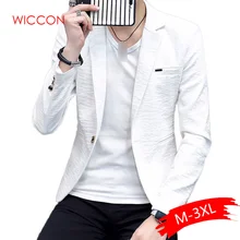 Мужской однотонный брендовый Блейзер, мужской тонкий однотонный блейзер для досуга, весна и лето