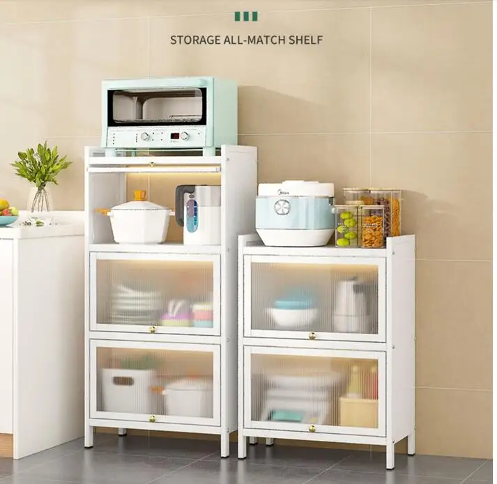 Storage rack floor type multi-layer storage multi-functional bowls, chopsticks, plates, lockers, electrical appliances, slotted