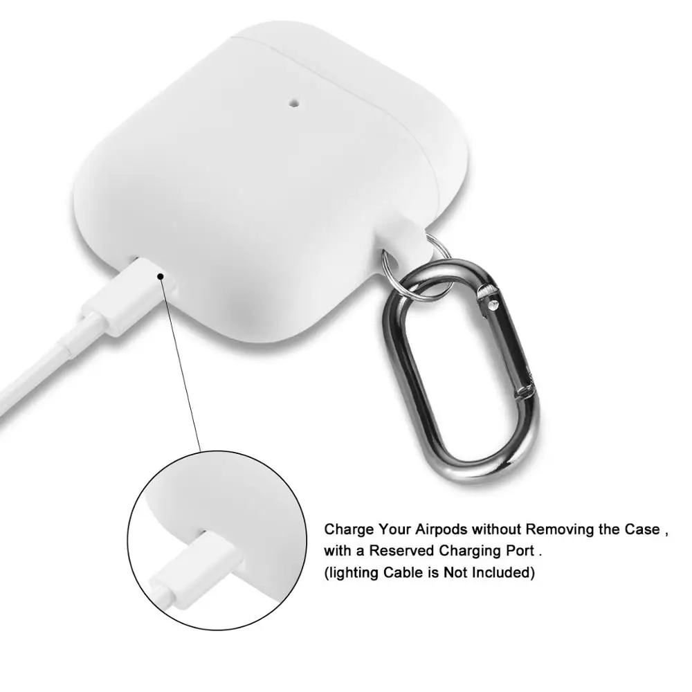 

1PCS Yulubu Silicone Bluetooth Wireless Earphone Case For AirPods 2 Shockproof Cover For Apple AirPod 2 Protective Case