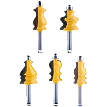 

8mm Shank Milling cutter Yellow Router bits Portable Molding Trimming Carving