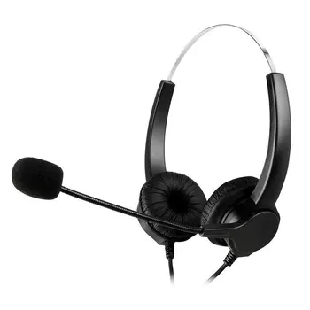 

Hands-free Call Office Headphone Noise Cancelling Binaural Rotatable Headset With Mic For Laptop PC Computer Smartphone